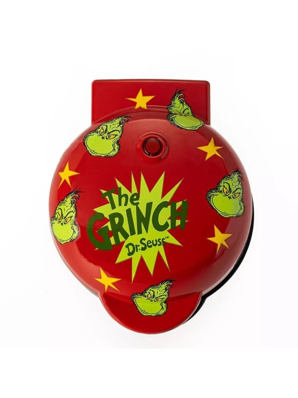 The Grinch Dr. Seuss Mini Waffle Maker With Sleek Design & Indicator Light